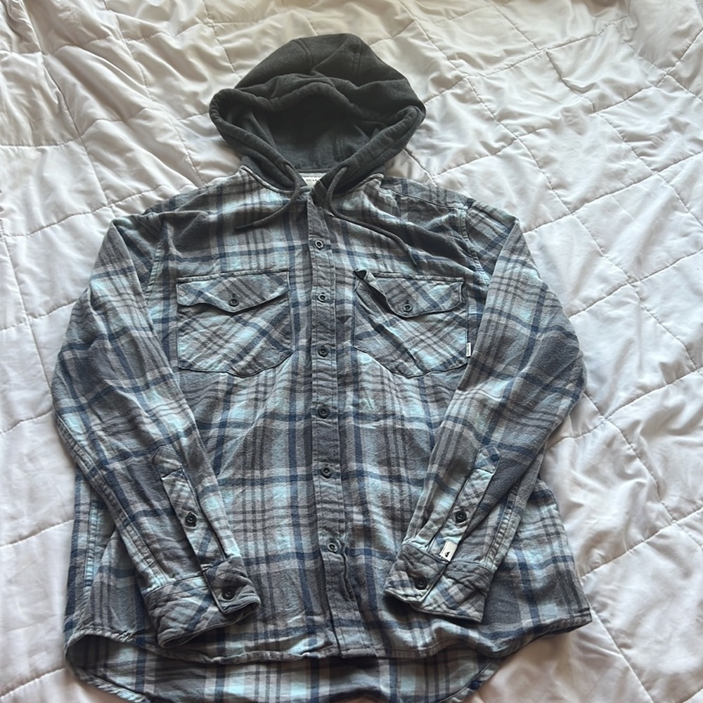 QUICKSILVER flannel with hoodie